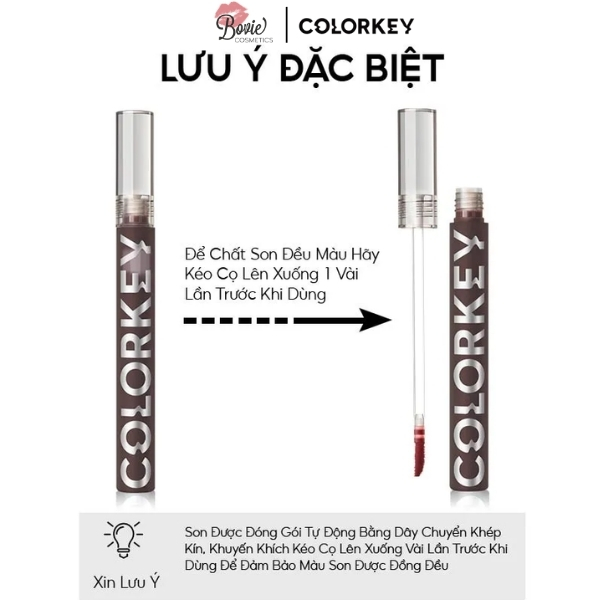 Son Tint Gương Bóng Bền Màu, Lâu Trôi Colorkey Airy Lip Mirror Series 1.7g
