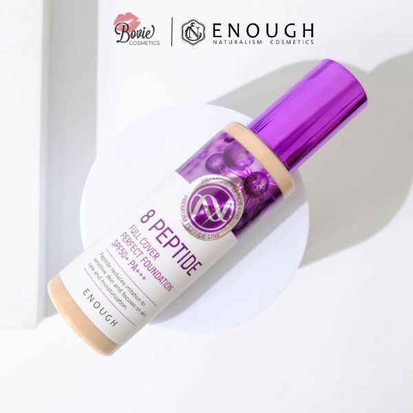 KEM NỀN PEPTIDE CAO CẤP ENOUGH PREMIUM 8 PEPTIDE FULL COVER PERFECT FOUNDATION 100ML
