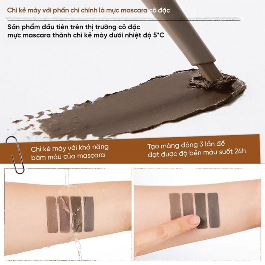 Chì Kẻ Mày Lâu Trôi Judydoll Long-Lasting Eyebrow Gel Pencil 0.15g