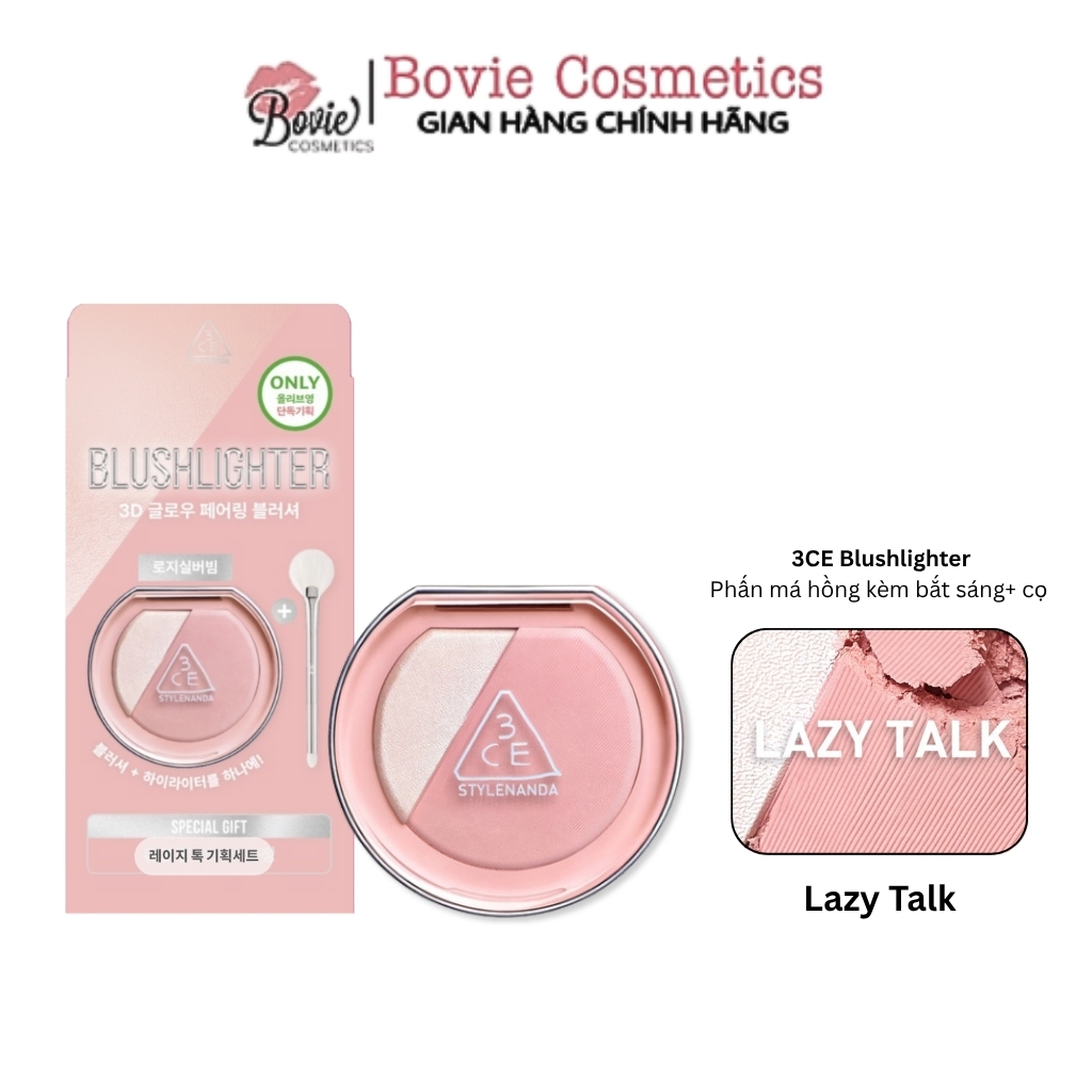 Phấn má hồng kèm bắt sáng 3ce blushlighter