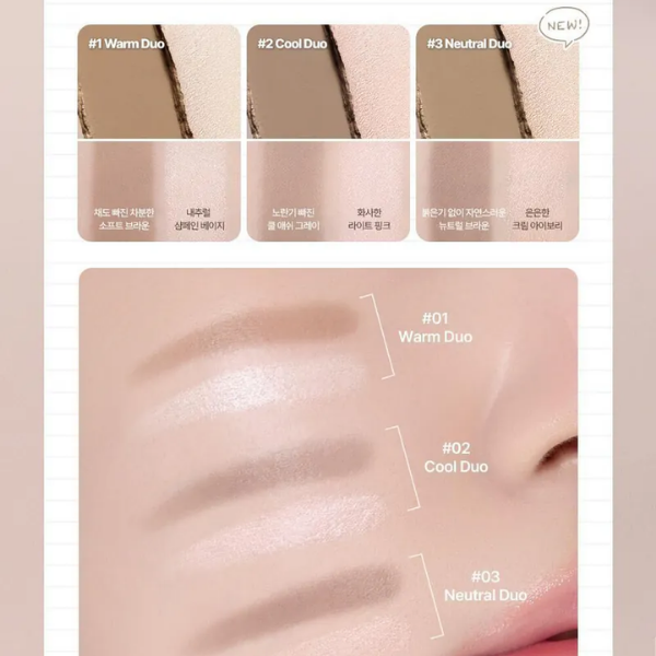 Tạo Khối + Highlight 2 Đầu Dạng Kem Too Cool Dual Contour Stick
