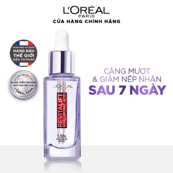 Tinh chất dưỡng da Serum cấp ẩm & giảm nếp nhăn L'Oréal Revitalift Pure Hyaluronic Acid 1.5%