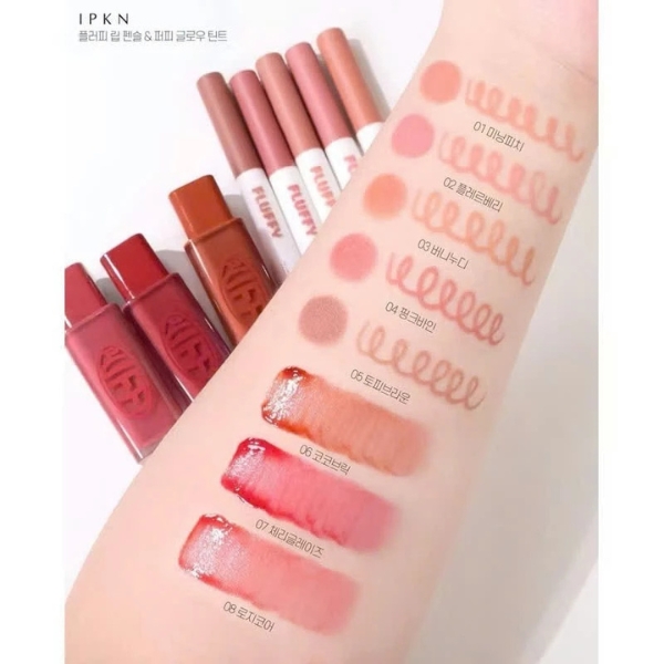 Chì Kẻ Viền Môi 2 Đầu IPKN Fluffy Lip Pencil