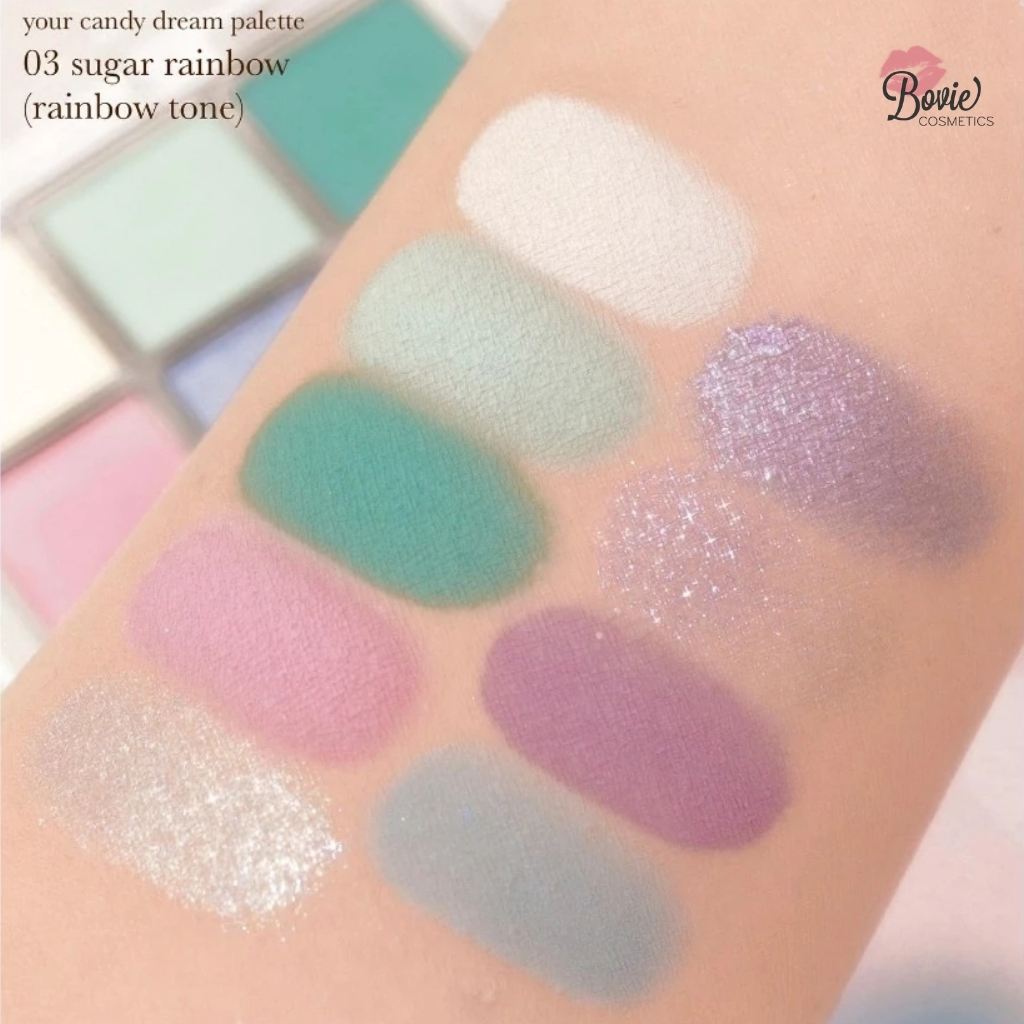 [MEILINDA] Bảng Mắt MEILINDA Your Candy Dream 9 Ô Kẹo Ngọt Nhũ Lì Vỏ Trong Thái Lan 5.4g MC3126