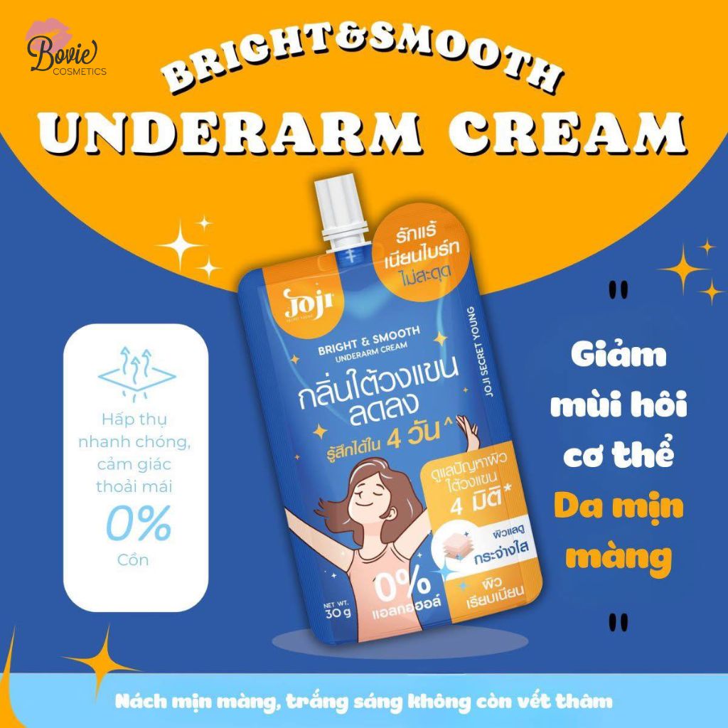 Kem Giảm Thâm Dưỡng Trắng Vùng Dưới Cánh Tay Joji Bright & Smooth Undercream 30g