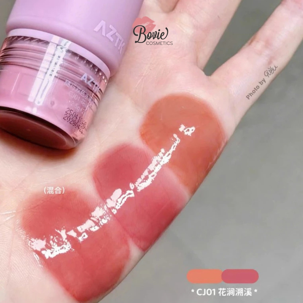 Son Bóng AZTK Carry Me Duo-Color Glow Lasting Lip Jello 2.5g + 2.5g (Kèm quà)