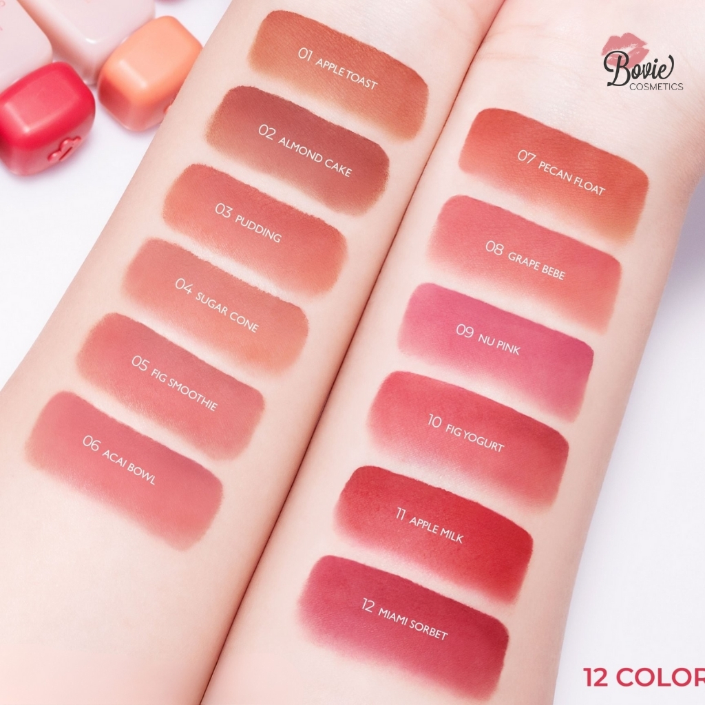 Son Tint Lì Thuần Chay, Mềm Mịn, Lâu Trôi 4U2 Girlfriends' Mousse Lip Tint 3g