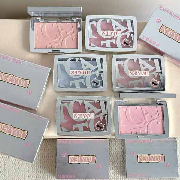 Phấn Má Hồng NEIYOU Đơn Sắc Một Màu Làm Sáng Khuôn Mặt Má Hồng Xanh Loose Powder Blush