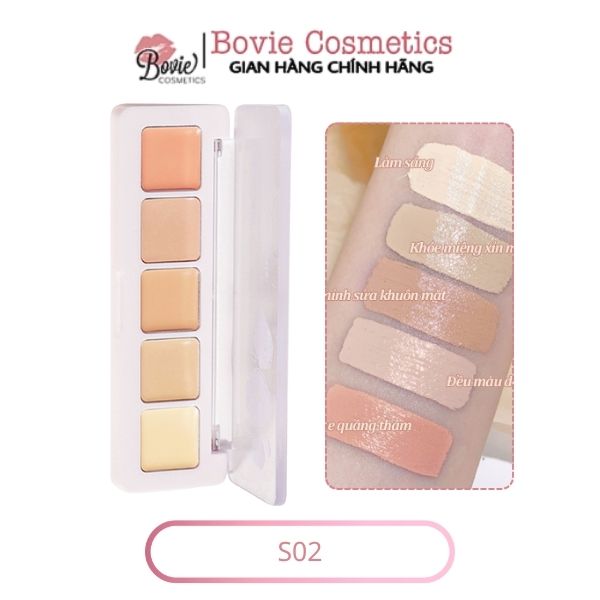 Bảng Che Khuyết Điểm/Triệt Sắc XIXI 5 ô Hoa Cúc, Điều chỉnh sắc tố da Magic Camelia D522