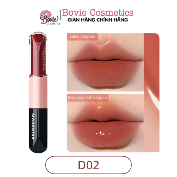 Son Mooekiss Serum Dưỡng Không Dính Cốc Hiệu ứng Tráng Gương Hai đầu đa Năng 3ml+3ml