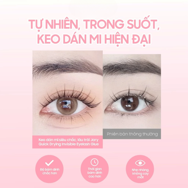 KEO DÁN MI SIÊU CHẮC, LÂU TRÔI JARY QUICK DRYING INVISIBLE EYELASH GLUE 7ML