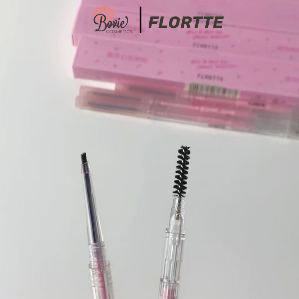 Bút chì kẻ mày Flortte Nice To Meet Chu siêu mịn hai đầu lâu trôi