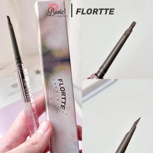 Chì Kẻ Mày Flortte Solid Small Machete Eyebrow Pencil  Thiết Kế Đầu Vát Dễ Kẻ Cho Người Mới, Bền Màu 0.11g