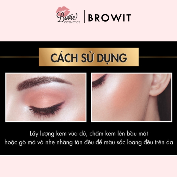 Kem Má Hồng Và Phấn Mắt Browit By NongChat Jelly Eyeshadow & Blusher 10g