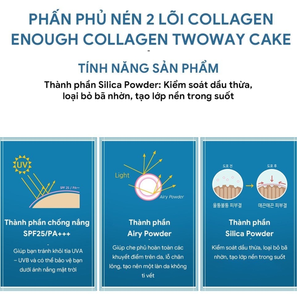 PHẤN PHỦ 2 LÕI COLLAGEN ENOUGH COLLAGEN TWOWAY CAKE