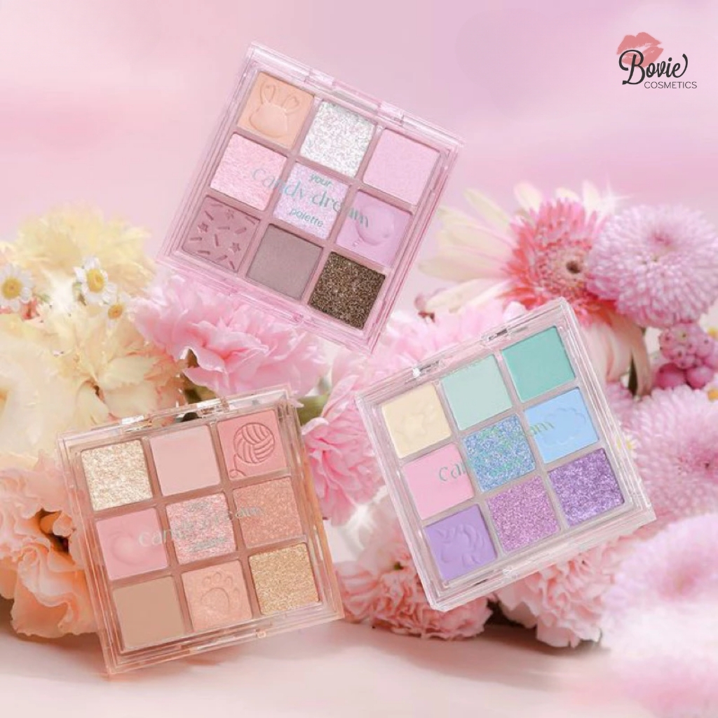[MEILINDA] Bảng Mắt MEILINDA Your Candy Dream 9 Ô Kẹo Ngọt Nhũ Lì Vỏ Trong Thái Lan 5.4g MC3126