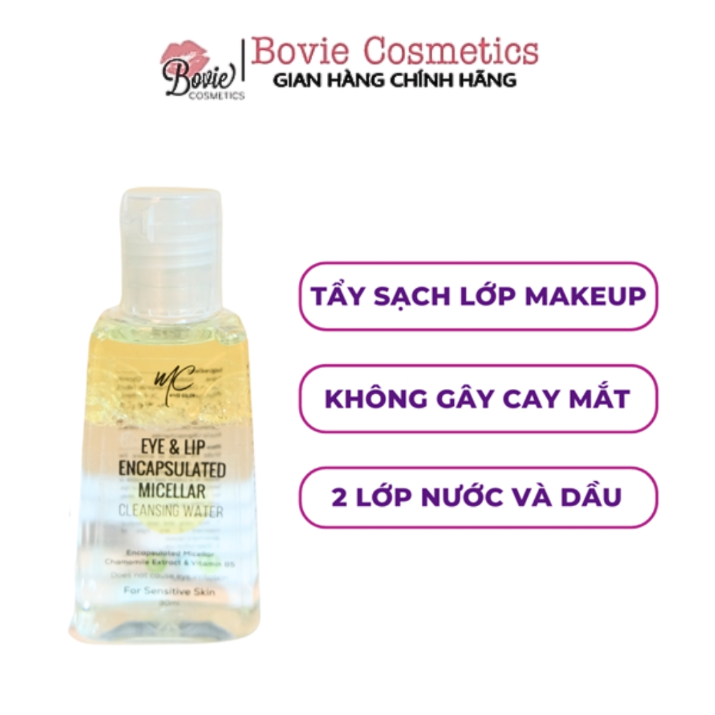 Tẩy Trang Mắt Môi Dưỡng Ẩm Sạch Sâu MC Eye & Lip Encapsulated Micellar Cleansing Water 30ml