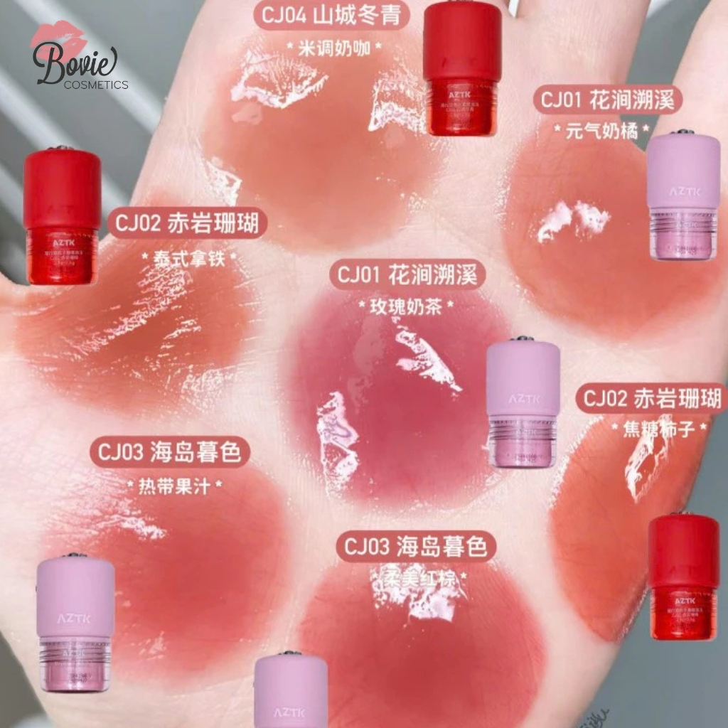 Son Bóng AZTK Carry Me Duo-Color Glow Lasting Lip Jello 2.5g + 2.5g (Kèm quà)