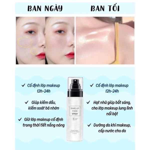 Xịt khoá nền make-up Fixer Spray giữ lớp trang điểm lâu trôi