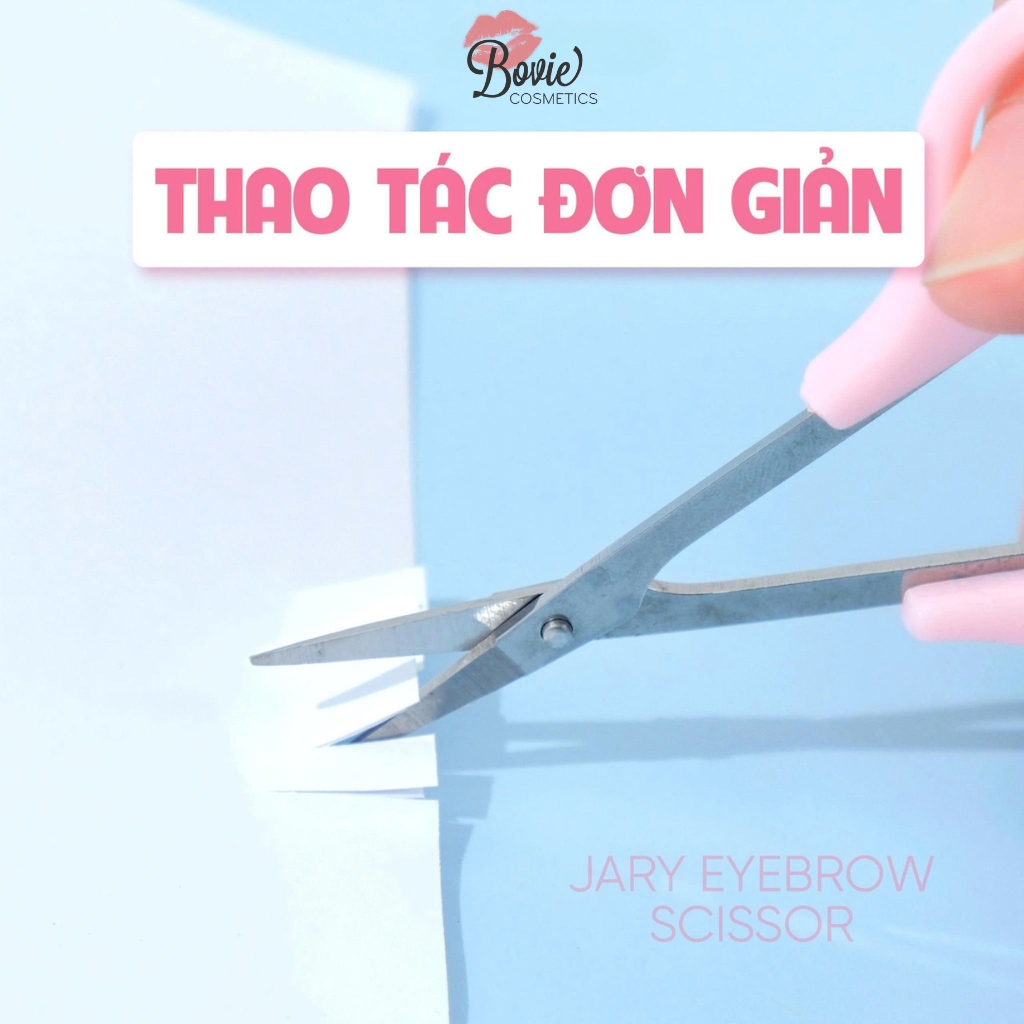 Kéo tỉa mày, cắt lông mi, cắt miếng kích mí Jary Hồng Eyebrow Scissors