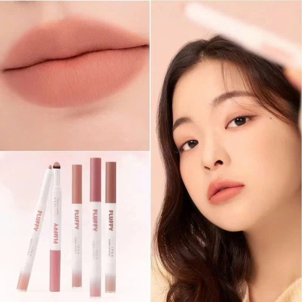 Chì Kẻ Viền Môi 2 Đầu IPKN Fluffy Lip Pencil