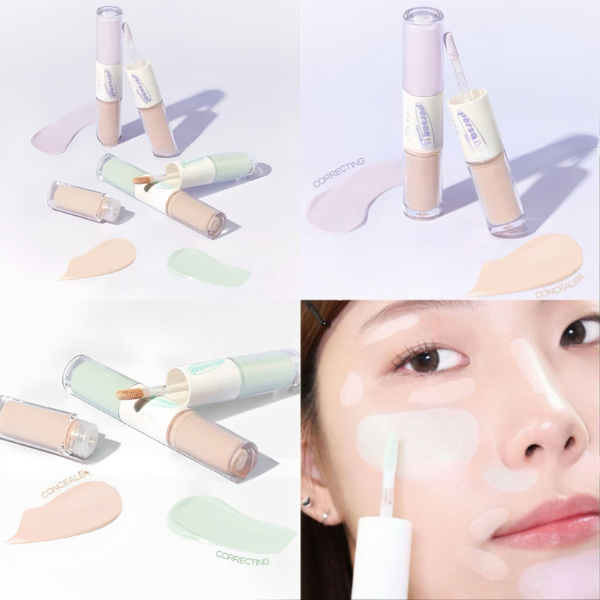 Kem Che Khuyết Điểm, Bắt Sáng 2 Đầu IPKN Personal Tone Correcting Concealer Duo