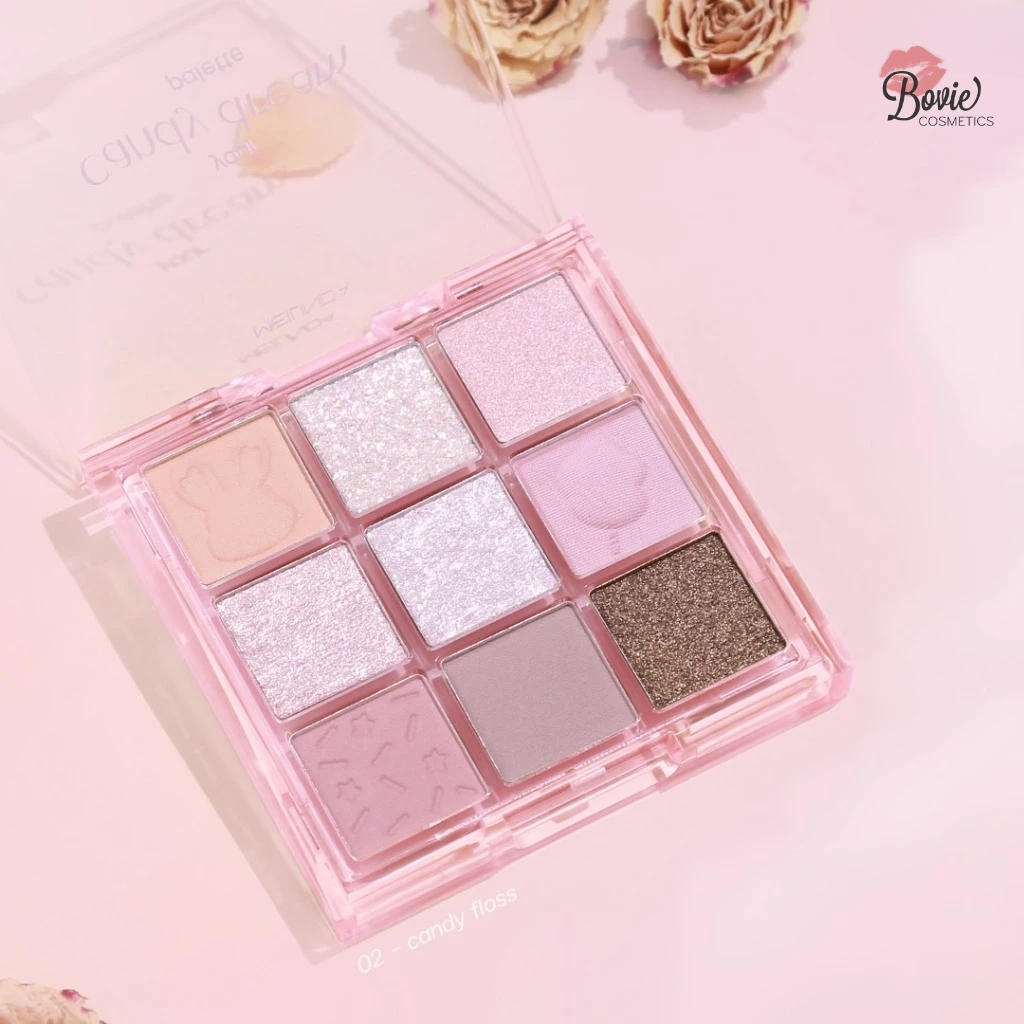 [MEILINDA] Bảng Mắt MEILINDA Your Candy Dream 9 Ô Kẹo Ngọt Nhũ Lì Vỏ Trong Thái Lan 5.4g MC3126