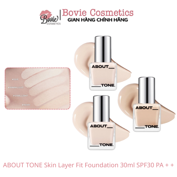 ABOUT TONE Skin Layer Fit Foundation 30ml SPF30 PA + +