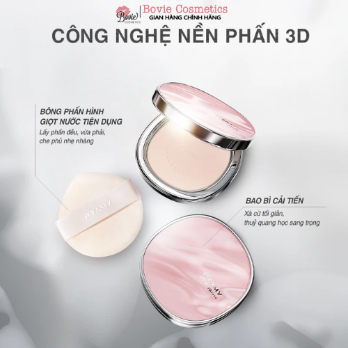 Phấn Phủ Dạng Nén Chống Nắng Kiểm Soát Dầu Pramy Spf40 Pa+++ Sunscreen Pressed Powder 7g