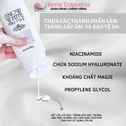 Kem Ủ Trắng Secret Key Snow White Milky Pack (200g)