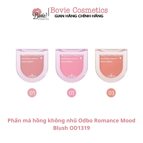 Phấn má hồng không nhũ Odbo Romance Mood Blush OD1319