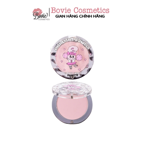 Phấn Bắt Sáng Flortte x Bunny Highlight Lì Màu Đơn Sắc