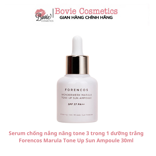 Serum chống nắng nâng tone 3 trong 1 dưỡng trắng Forencos Marula Tone Up Sun Ampoule 30ml