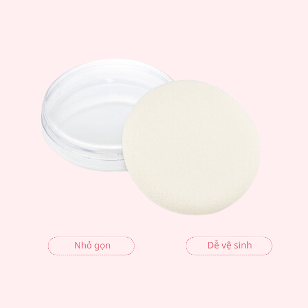 Bông phấn Hanru dạng tròn mềm mại