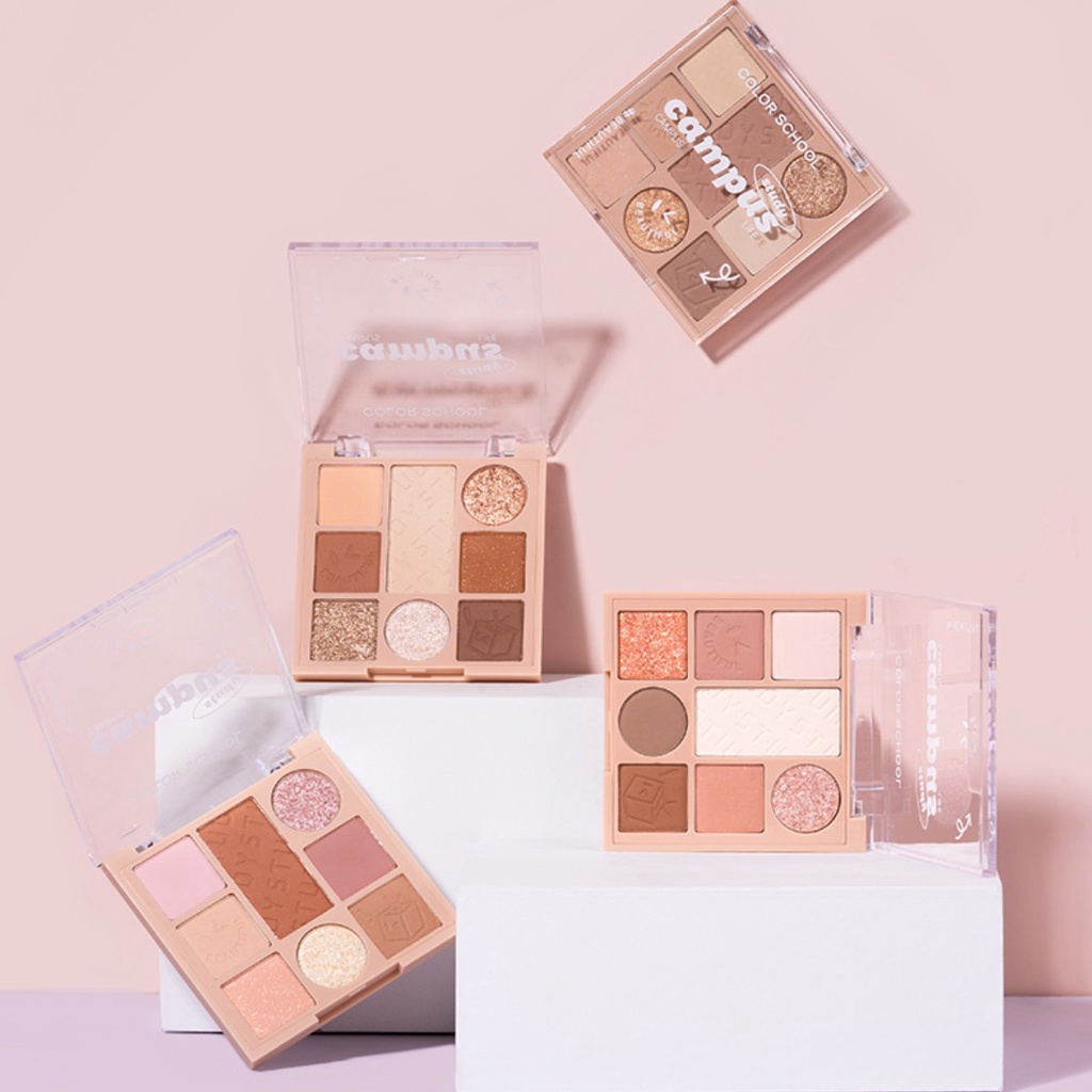 Bảng Phấn Mắt 8 Ô Color School Playing magic cube eye shadow plate