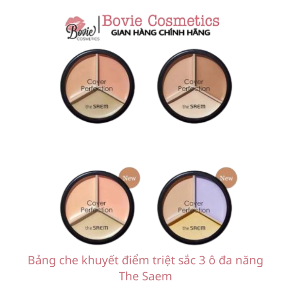 Bảng che khuyết điểm triệt sắc 3 ô đa năng The Saem