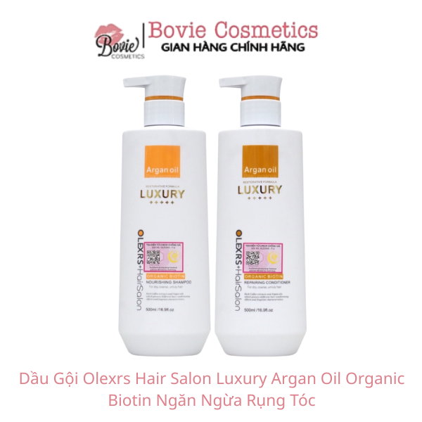 Dầu Gội Olexrs Hair Salon Luxury Argan Oil Organic Biotin Ngăn Ngừa Rụng Tóc