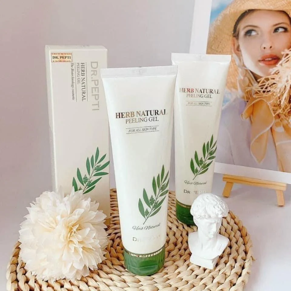 Tẩy Da Chết DrPepti Herb Natural Peeling Gel Mịn Và Sáng Da 130ml