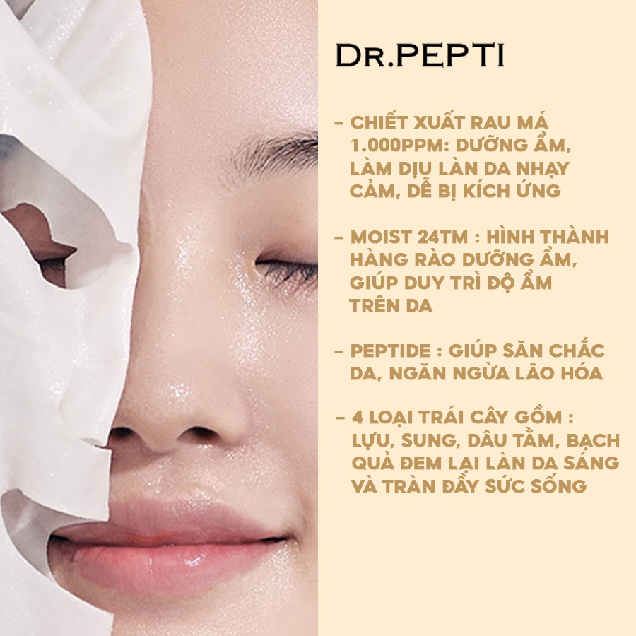 Mặt Nạ Cấp Ẩm Và Dưỡng Da Dr Pepti Centella Moist Energy Mask