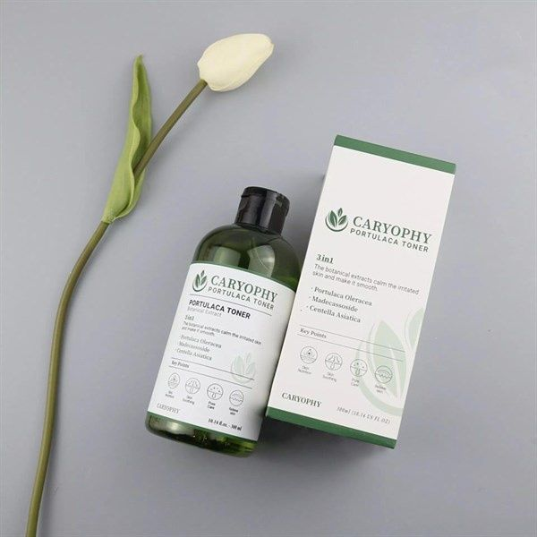 Nước Hoa Hồng Chăm Sóc Da Dầu Mụn Caryophy Portulaca Toner 300ml