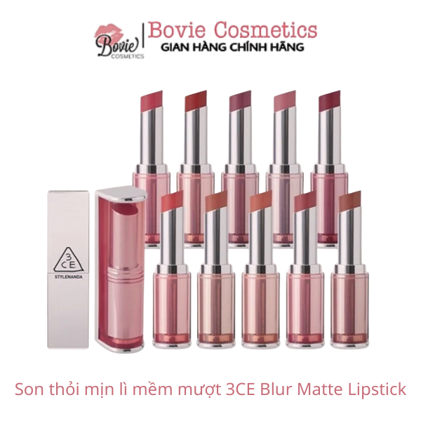 Son thỏi mịn lì mềm mượt 3CE Blur Matte Lipstick