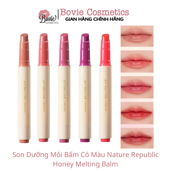 Son Dưỡng Môi Bấm Có Màu Nature Republic Honey Melting Balm