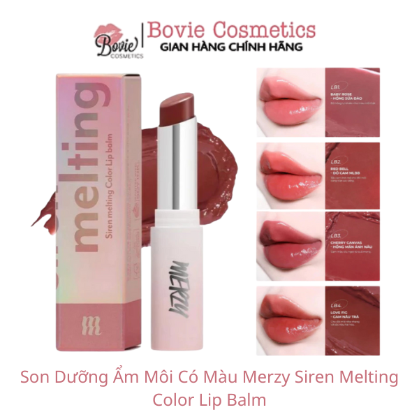 Son Dưỡng Ẩm Môi Có Màu Merzy Siren Melting Color Lip Balm