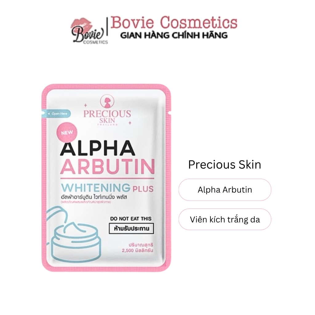 Vỉ 10 Viên Bột Kích Trắng Kyra Alpha Arbutin 3 Plus Đêm, Ngày UV Giúp Da Trắng Mịn Hàng Thái Lan Chính Hãng