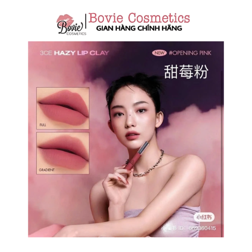 Son Kem Lì mịn môi 3CE Hazy Lip Clay