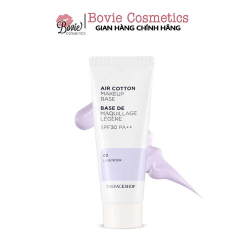 Kem lót kiềm dầu và hiệu chỉnh tông da The Face Shop Air Cotton Makeup Base SPF30 PA++ TFS 40ml