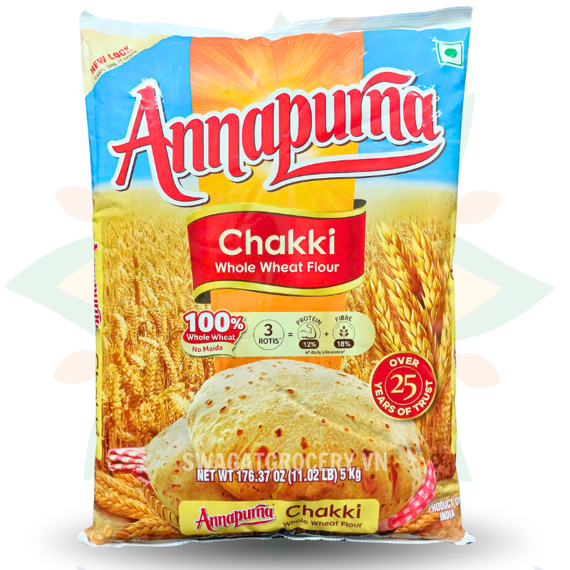 Bột mỳ nguyên cám ANNAPURNA CHAKKI ATTA 5KG