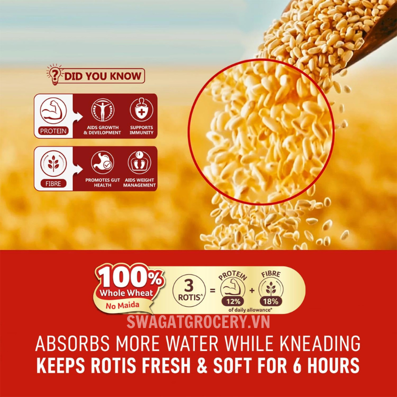 Bột mỳ nguyên cám ANNAPURNA CHAKKI ATTA 5KG