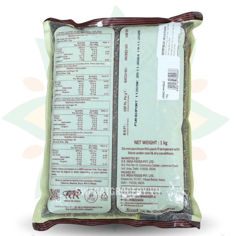 Đậu Đen DEEPAK URAD WHOLE 1KG