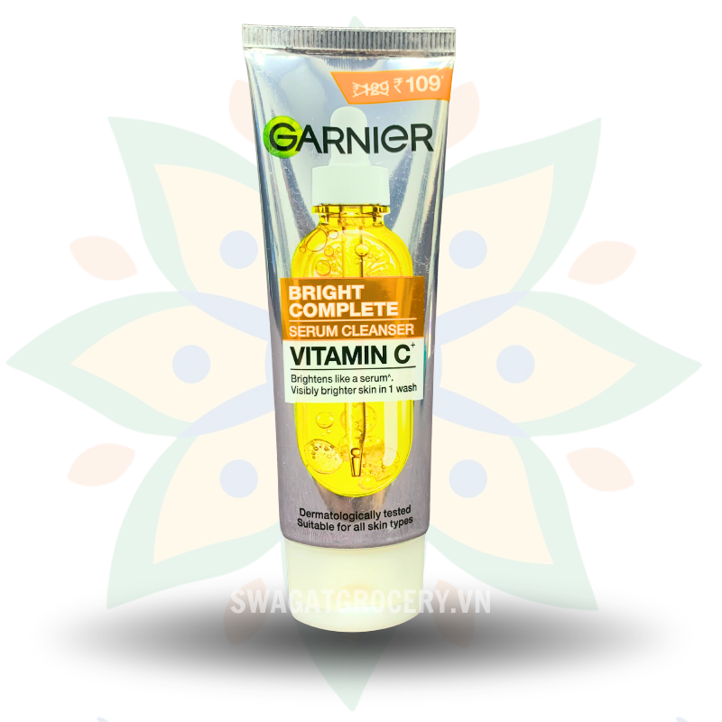 Sữa Rửa Mặt Tinh Chất Vitamin C Garnier Bright Complete Serum Cleanser Vitamin C 50g